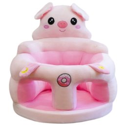 Fotoliu bebe din plus, cu sezut de burete - Purcelusul roz