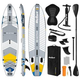 Placa SUP Rebel Active RBA-4518, 335x84x15cm, 220kg, set cu vasle si rucsac