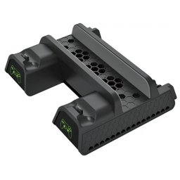 FROGGIEX Cooling Charging Stand & Storage PS4 negru consolă cooler + stație de încărcare + disc suport