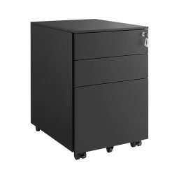 Comodă mobilă de birou SECURIO, neagră