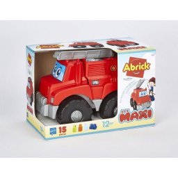 Masinuta de pompieri ecoiffier cu 15 cuburi abrick 7818