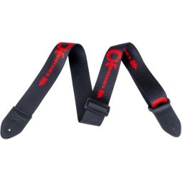 Charvel Logo Straps Black with Red Logo