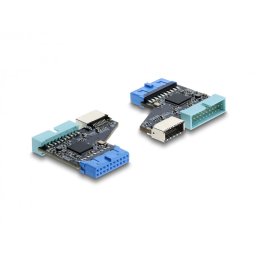 Adaptor USB 5 Gbps 20 pini header la USB Type E Key A + USB 20 pini header, Delock 67343
