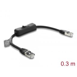 Cablu de retea RJ45 Cat.6 F/UTP 0.3m cu switch, Delock 81561