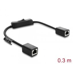 Cablu de retea RJ45 Cat.6 F/UTP M-M 0.3m cu switch, Delock 81565