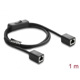 Cablu de retea RJ45 Cat.6 F/UTP M-M 1m cu switch, Delock 81566