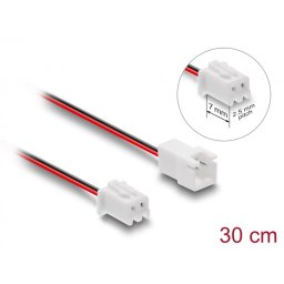 Cablu prelungitor alimentare ventilator JST la 2 pini lungime conector 7mm/pitch 2.5mm T-M 30cm, Delock 90762