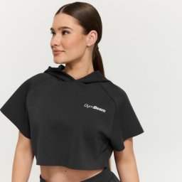 GymBeam Hanorac pentru femei Relay Cropped Black L