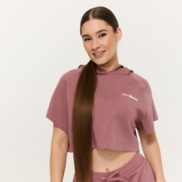 GymBeam Hanorac pentru femei Relay Cropped Haze S