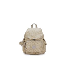 KIPLING Rucsac 'City' alb kitt / auriu