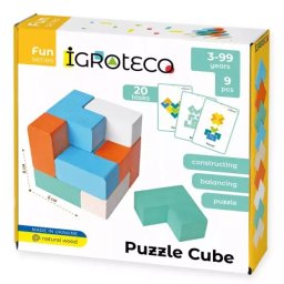 Joc 2‑în‑1 de echilibru și puzzle cu cuburi