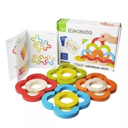 Joc de echilibru cu piese colorate - set de 24 bucăți