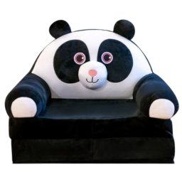 Fotoliu Extensibil din plus si 2 placi burete Ursuletul Panda Negru cu Alb