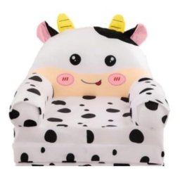 Fotoliu Extensibil din plus si 2 placi burete Vacuta Alb cu Negru