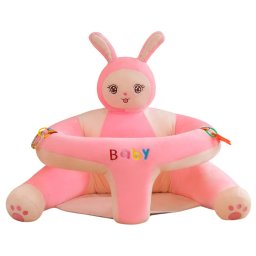 Fotoliu bebe din plus Baby Animale cu jucarii incluse, Iepuras Roz