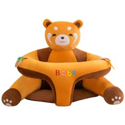 Fotoliu bebe din plus Baby Animale cu jucarii incluse, Ursulet Maro