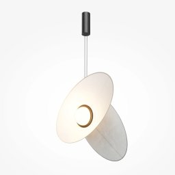 Pendul Evolution MOD396PL-L10W3K, 9W LED, aluminiu negru, textil alb