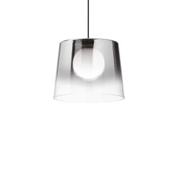 Pendul Fade, 3W G9 LED, lumina caldă, D:27 cm H:min 29 cm/ max 226 cm, sticla fumurie
