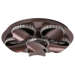Plafoniera living Capriana, 36W-LED, 1440 lm, D:500 mm, reglabila cu comutatorul de perete Ã®n 3 pasi, metal maro