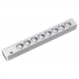 Prelungitor Prelungitor Bachmann PDU 19 inch, 1U, 8 prize schuko, fara intrerupator, impamantare, cablu alimentare 2m