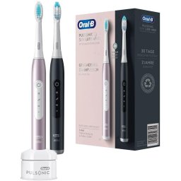 Periuță de dinți electrică Oral-B Pulsonic Slim Luxe 4900 negru/aur roz 2 piese de mână