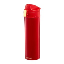 Cana termos 420ml cu buton de siguranta, rosu, Royal