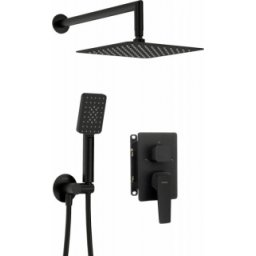 Set dus incastrat Deante Blur, cu corp incastrat, negru mat