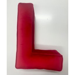 Perna XL, 42cm, Hiko Name litera L din catifea albastra sau roz, cu vipusca