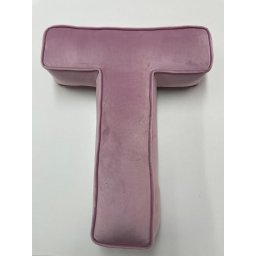 Perna XL, 42cm, Hiko Name litera T din catifea albastra sau roz, cu vipusca