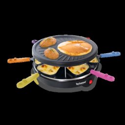 Gratar raclette Techwood TRA-64, 6 persoane, 800W, 25cm