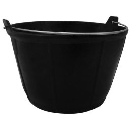 Galeata pentru constructii, flexibila, maner metalic, neagra, 10 L