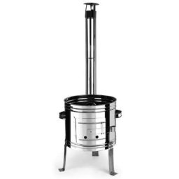 Soba pentru ceaun/tuci, inox, burlan, cot, 36 cm, Perfect Home