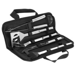 Ustensile pentru barbecue, grill, gratar, inox, set 5 piese, cu trusa, Springos