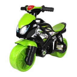 Motocicletă fără pedale cu lumină, verde/negru