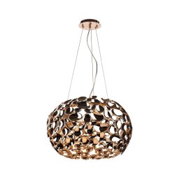 Open Design OR80186 - Lustră suspendată pe cablu CARERA, 6xG9/7W/230V, diametru 55 cm, aur roz