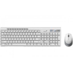 Tastatura 31340015400, Wireless, Layout US, Alb + Mouse, 1200 dpi, Alb