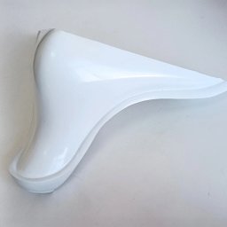 Picior Sofa S - Curve VG, Plastic finisaj Alb h 140 mm