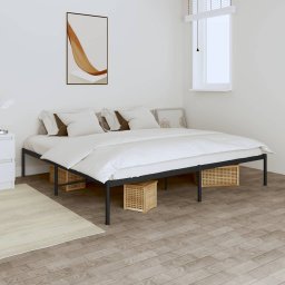 Gossi cadru pat metalic, negru, 180x200 cm