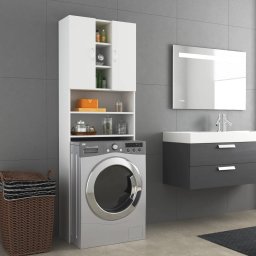 Gossi dulap masina de spalat, alb, 64x25,5x190 cm