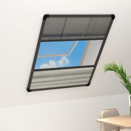 Gossi ecran insecte pentru ferestre, cu umbrar, 80x120 cm, aluminiu