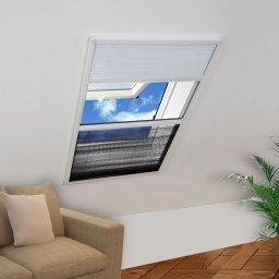 Gossi ecran insecte pentru ferestre, cu umbrar, aluminiu, 80x120 cm