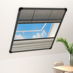 Gossi plasa insecte pentru ferestre, 80x100 cm, aluminiu, cu umbrar