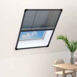 Gossi plasa insecte plisse de ferestre, antracit, 60x80 cm, aluminiu