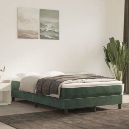 Gossi saltea de pat cu arcuri, verde inchis, 120x200x20 cm, catifea