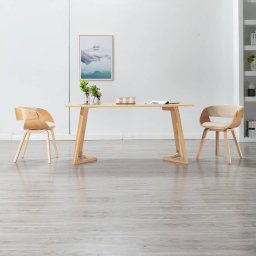 Gossi scaun de bucatarie, crem, lemn curbat si piele ecologica