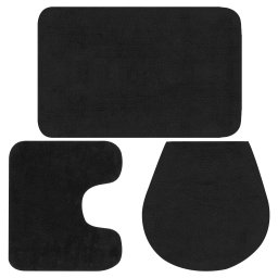 Gossi set covorase baie, 3 buc., antracit, material textil