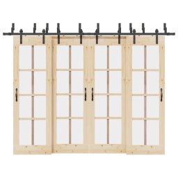 Gossi set feronerie pentru usi glisante, negru, 305 cm, otel