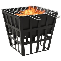 Gossi vatra de foc 2-in-1 cu gratar, 34x34x48 cm, otel