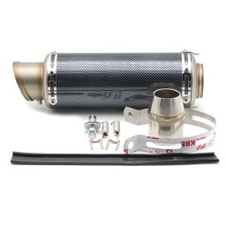 Evacuare sport 30cm carbon rotunda moto ATV toba esapament