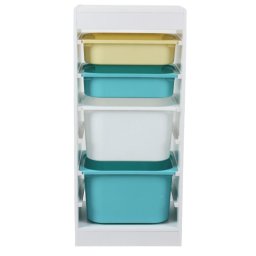 Raft depozitare cu 4 cosuri colorate, U-Grow